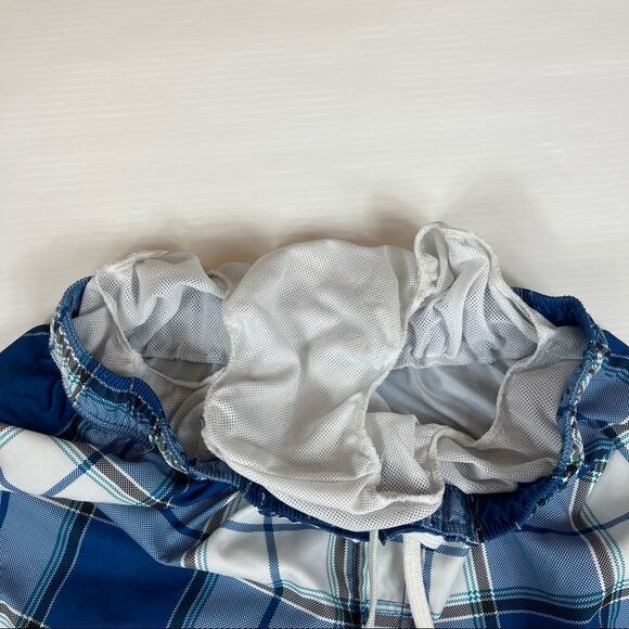 Bud Light Beer Swim Trunks Board Shorts Blue Plaid Men's Size Large - Picture 6 of 10